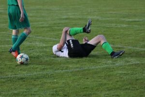 soccer player faking injury