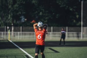 throw-in in a soccer match