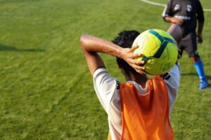 throw-in in a soccer match