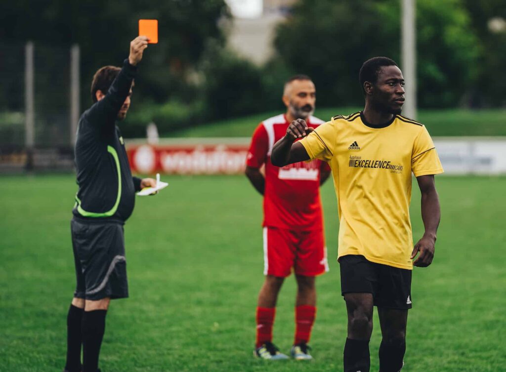 red card in soccer