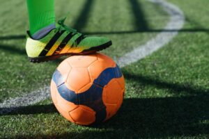 soccer player with soccer ball